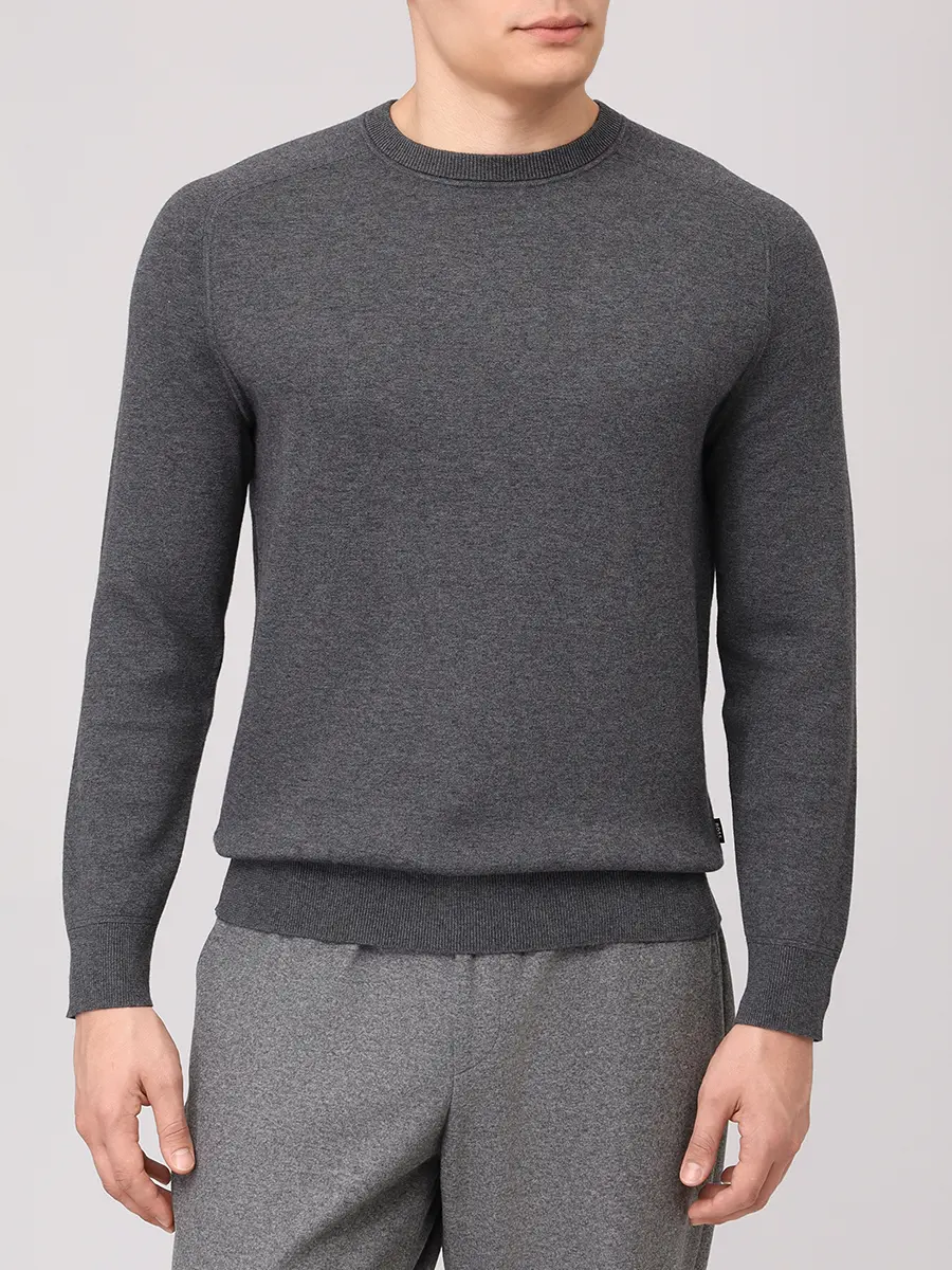 

Джемпер из хлопка и шерсти, Серый, 50549977/030