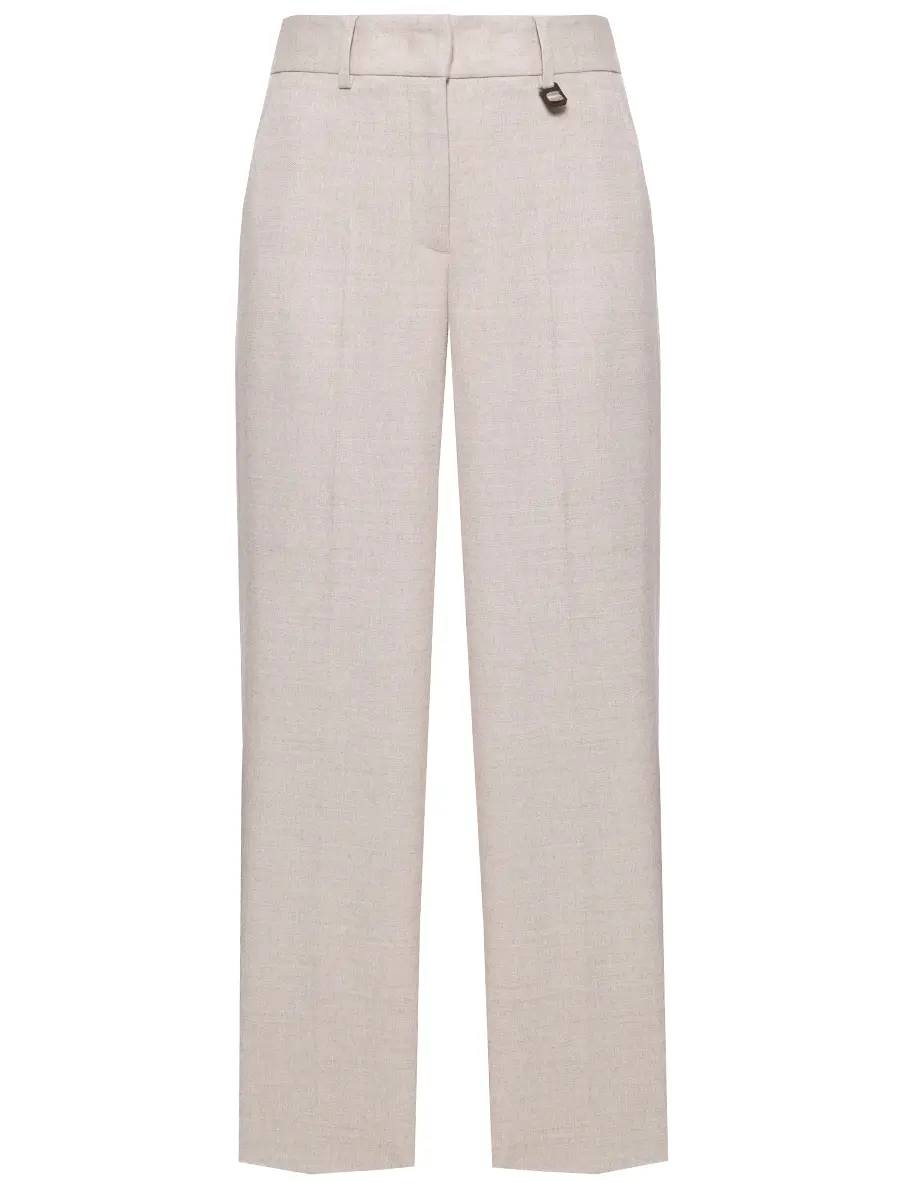 Брюки шерстяные LORENA ANTONIAZZI I2546PA01H_5026 163 Бежевый 