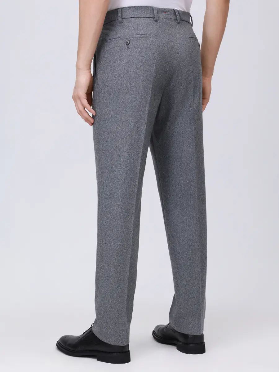 Брюки шерстяные HILTL 42053/14/PIACENZA Серый  Фото 3