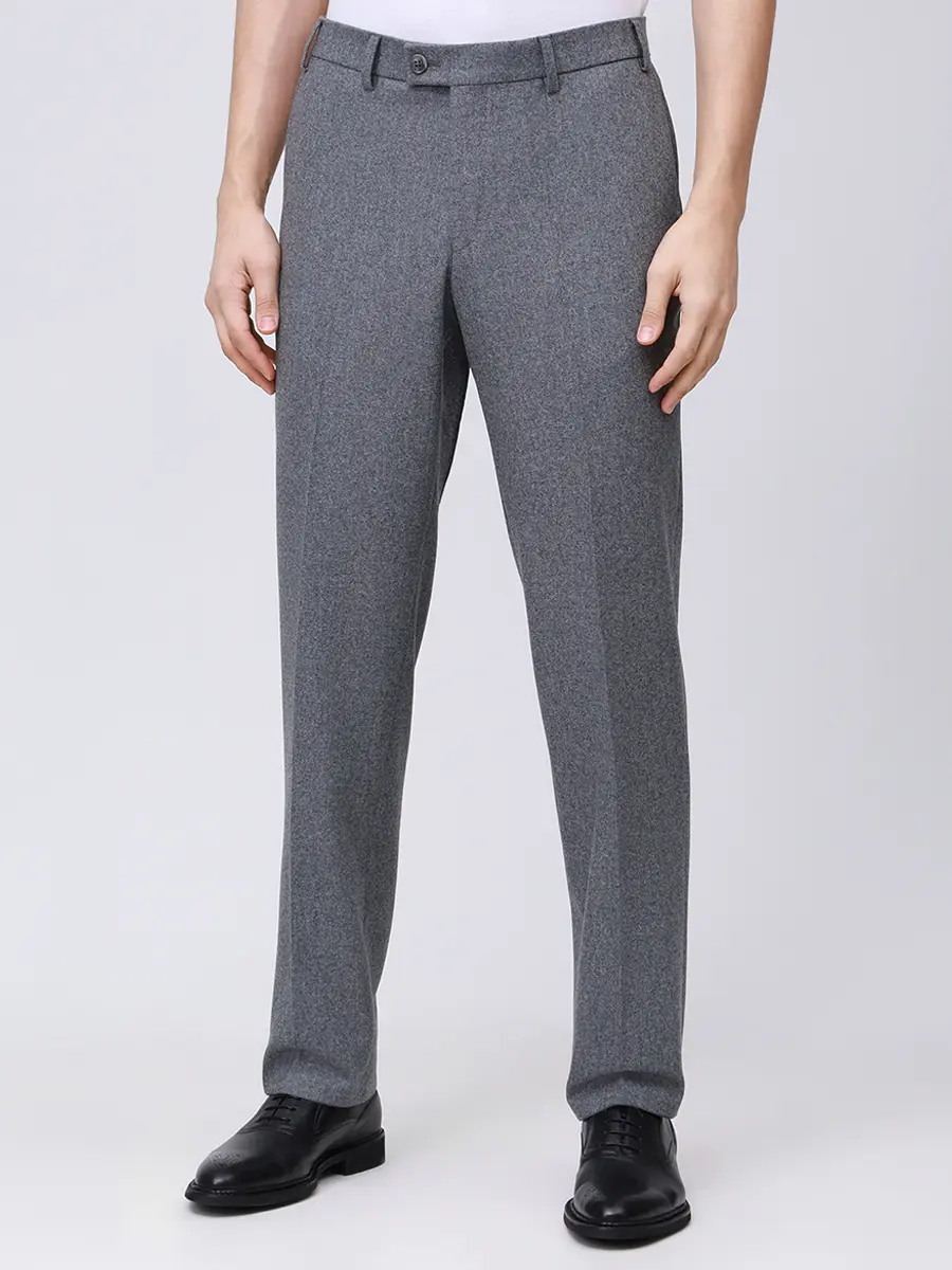 Брюки шерстяные HILTL 42053/14/PIACENZA Серый  Фото 4