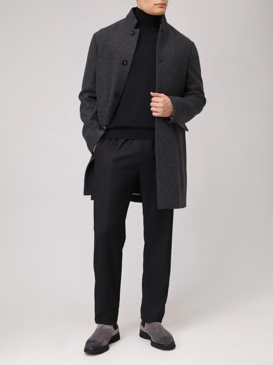 Водолазка из шерсти и кашемира AGNONA K210U28U-0V1809U-K09 Черный  Фото 2