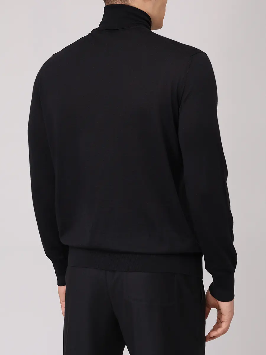 Водолазка из шерсти и кашемира AGNONA K210U28U-0V1809U-K09 Черный  Фото 3