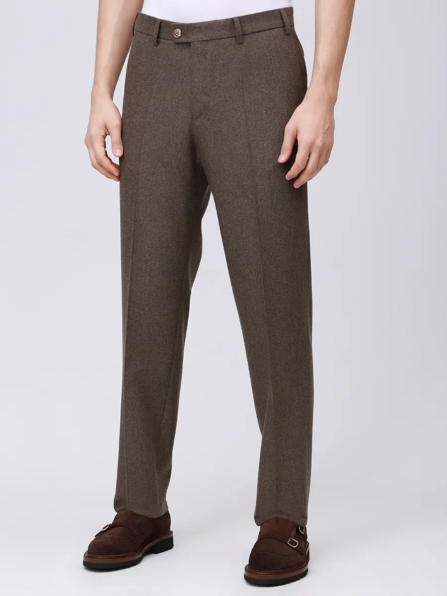 Брюки шерстяные HILTL 42053/35/PIACENZA Хаки  Фото 4