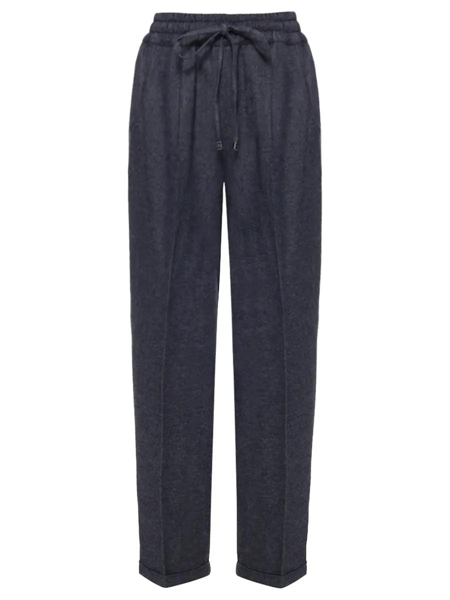 Брюки из кашемира и хлопка KITON D37102K0128A02001 Синий 