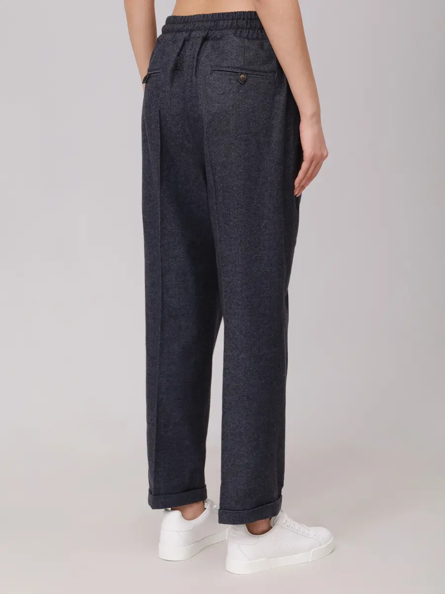 Брюки из кашемира и хлопка KITON D37102K0128A02001 Синий  Фото 3