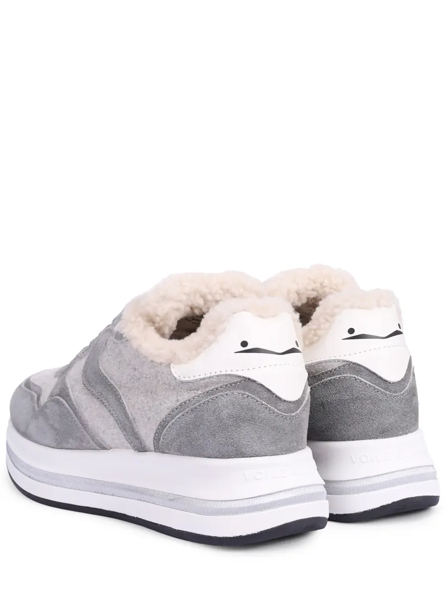 Кроссовки комбинированные на меху VOILE BLANCHE 001 2018657 03 1B77 Серый  Фото 4