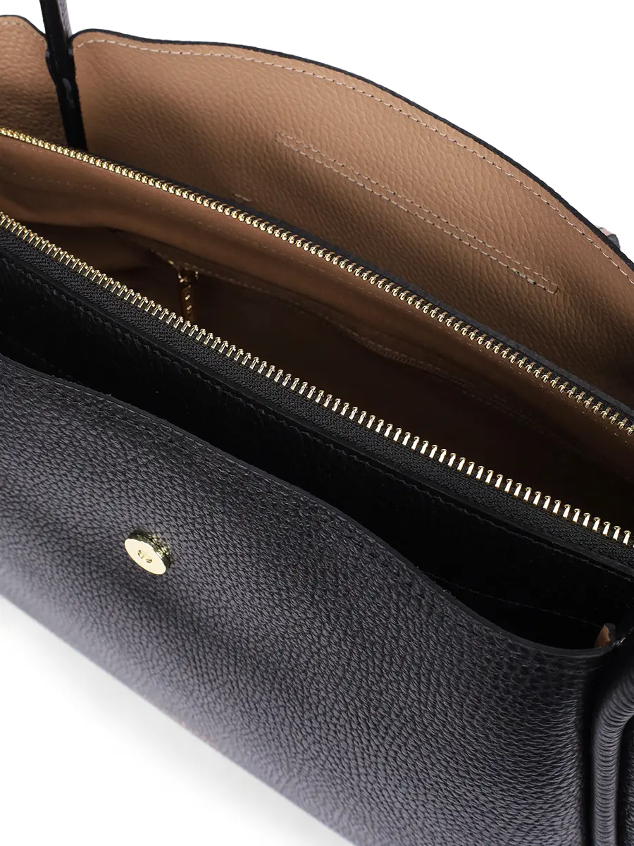 Сумка кожаная Ida Double LANCASTER 470-85-NOIR_IN_NU Черный  Фото 4