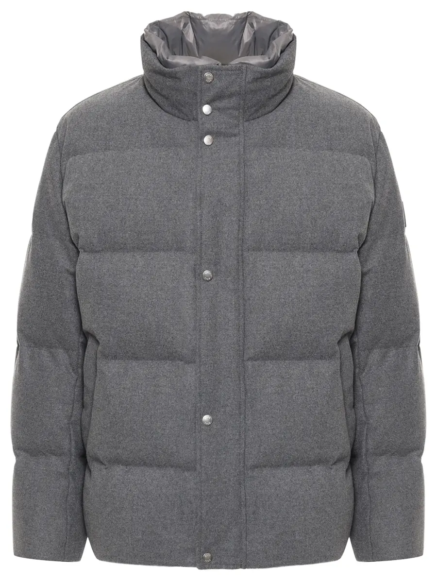 Пуховик стеганый BOSS 50540465/030 Серый 