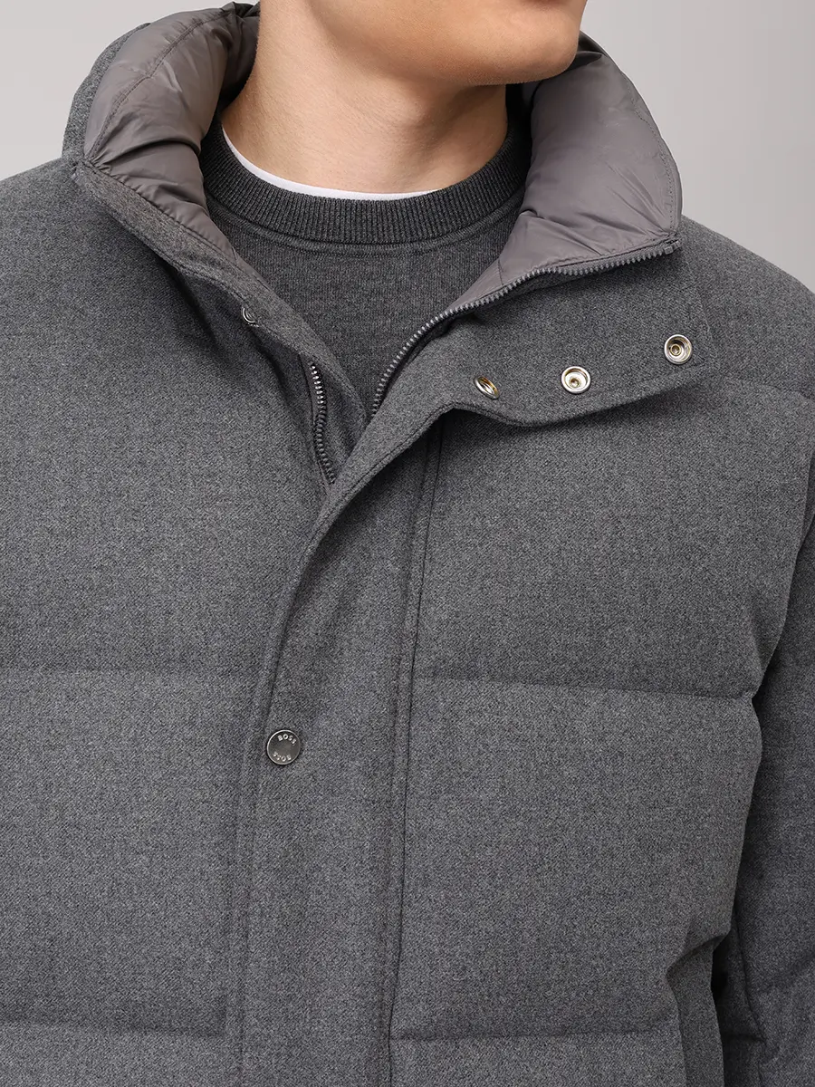 Пуховик стеганый BOSS 50540465/030 Серый  Фото 5