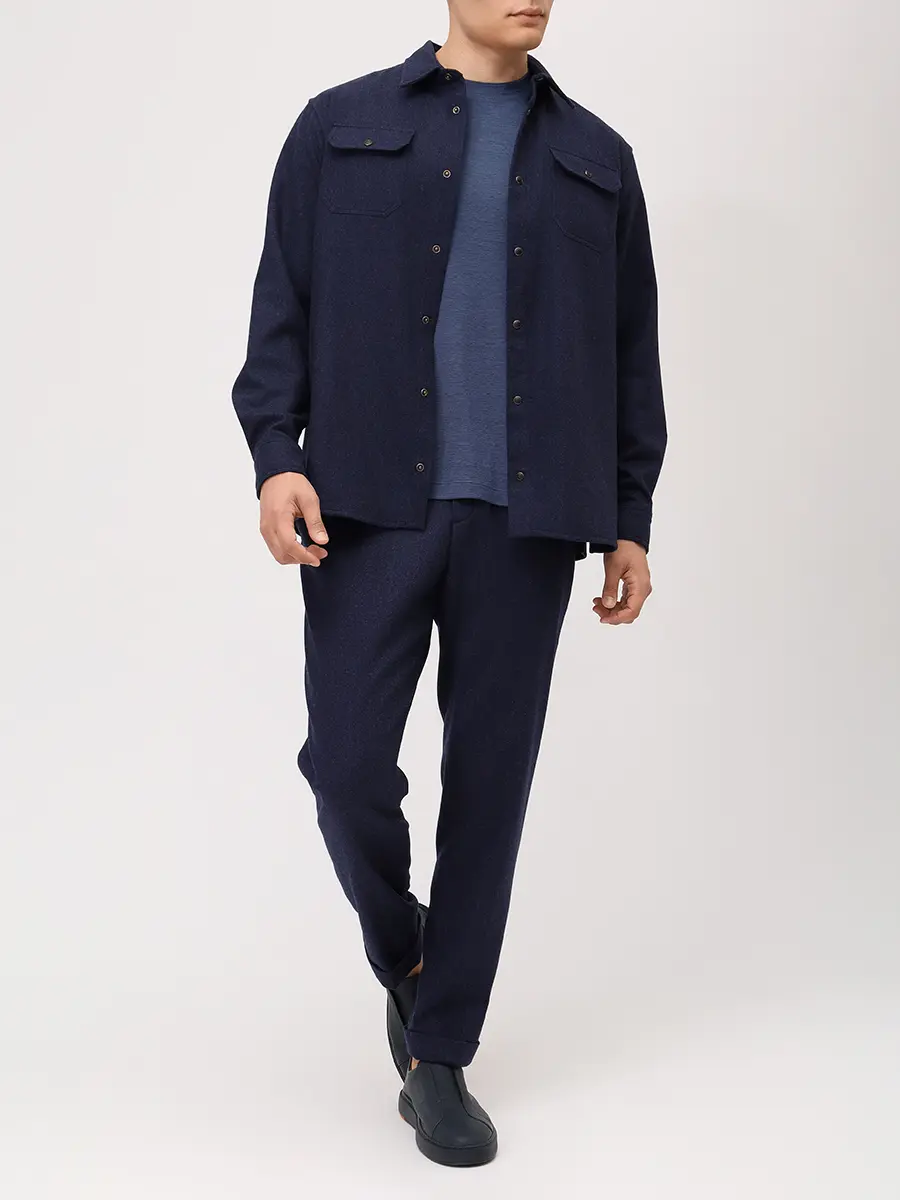 Футболка из хлопка и лиоцелла PAUL & SHARK 15311602/635 Голубой  Фото 2