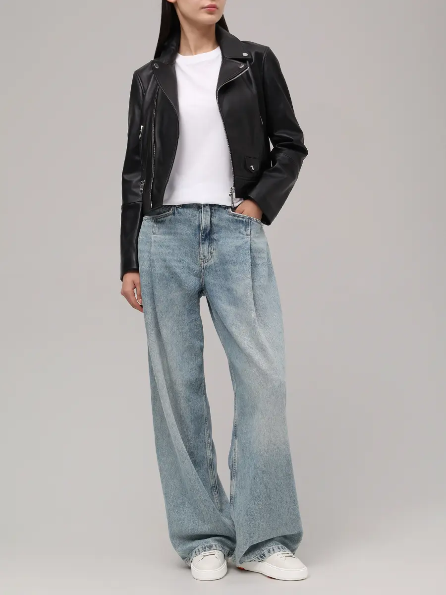 Джинсы хлопковые C Slouchy Pleated BOSS 50542435/425 Голубой  Фото 2