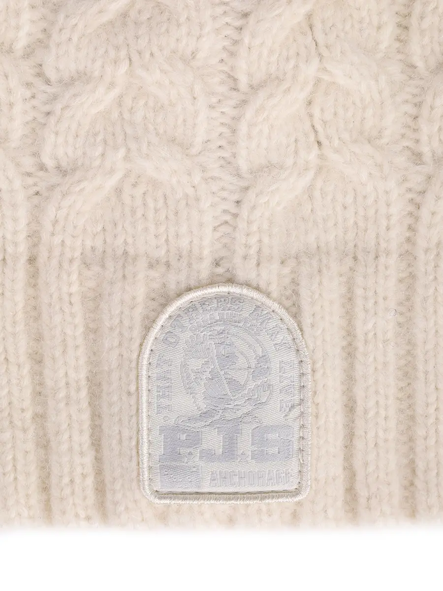 Шапка из шерсти и хлопка PARAJUMPERS 25WMPAHAHA34/0775 Кремовый  Фото 3