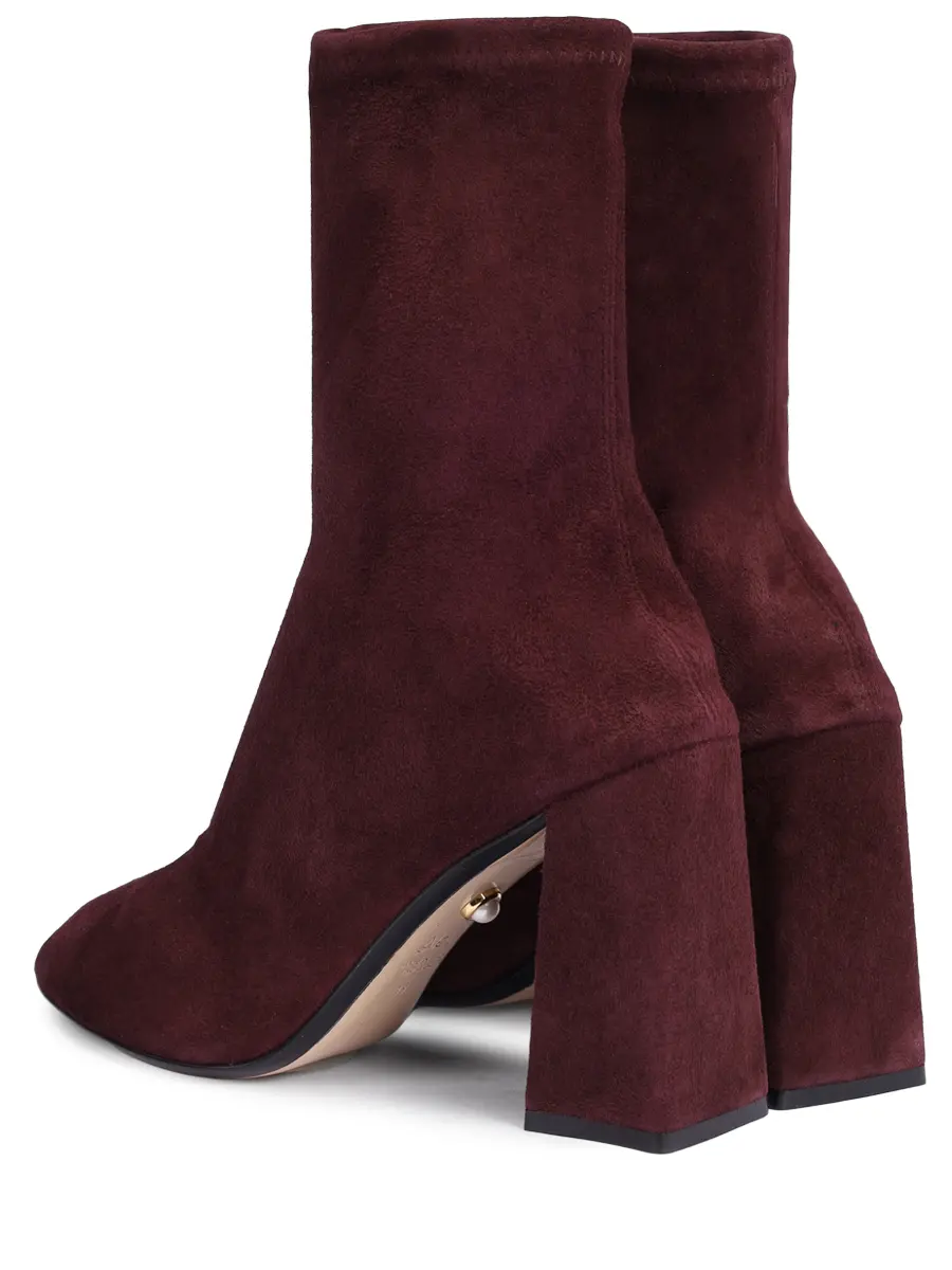 Ботильоны замшевые ALEVI L26W7001.Q.2363345 090 Бордовый  Фото 4