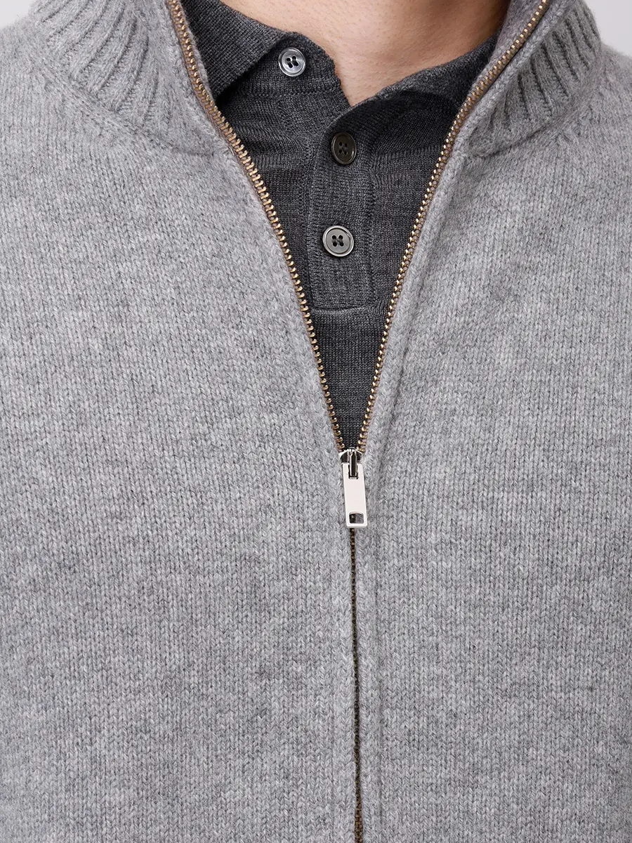 Кардиган шерстяной DANIELE FIESOLI 0192/10 GREY Светло- Серый  Фото 5