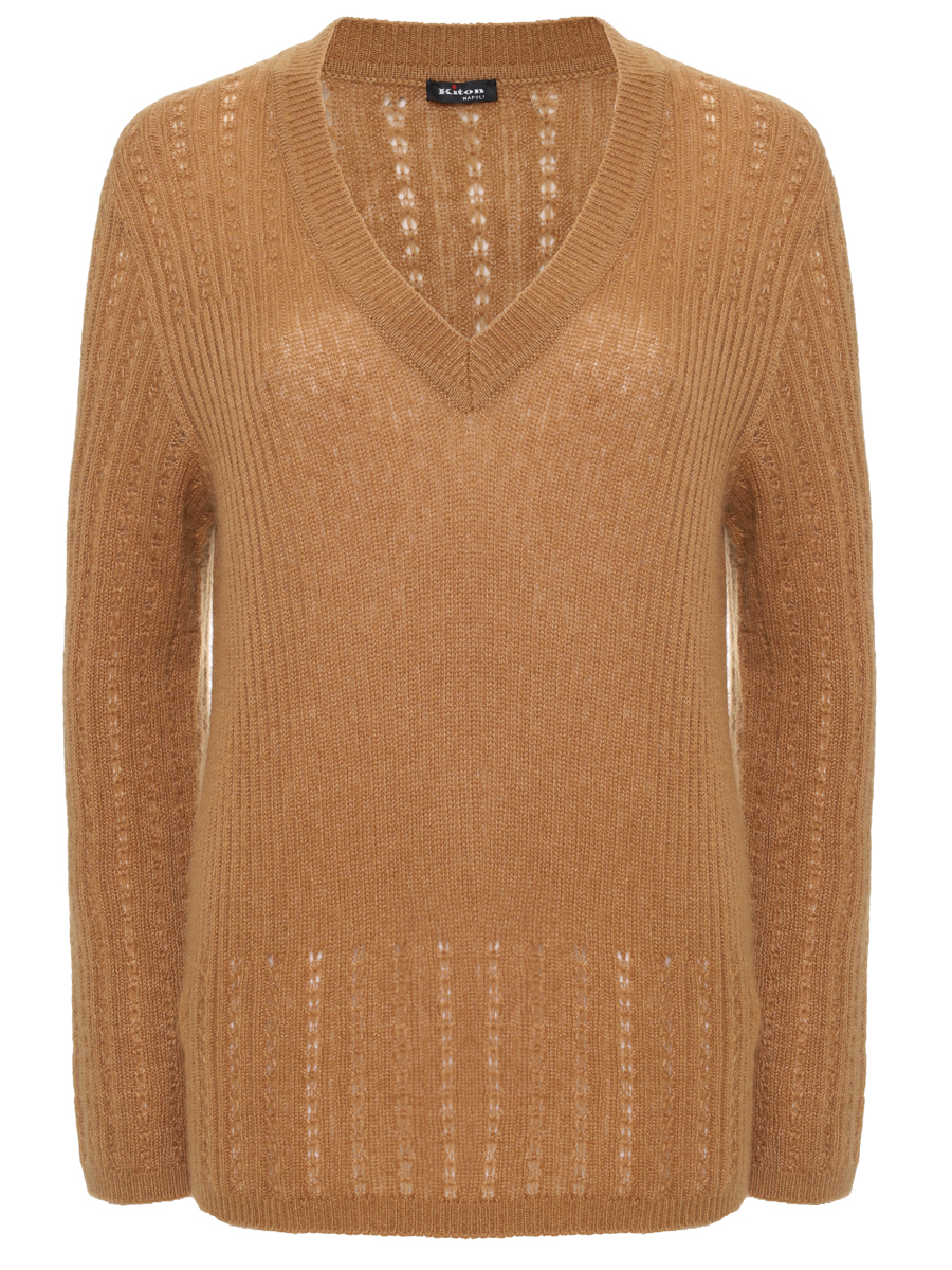 

Пуловер из кашемира и шелка, Бежевый, D6071633456000