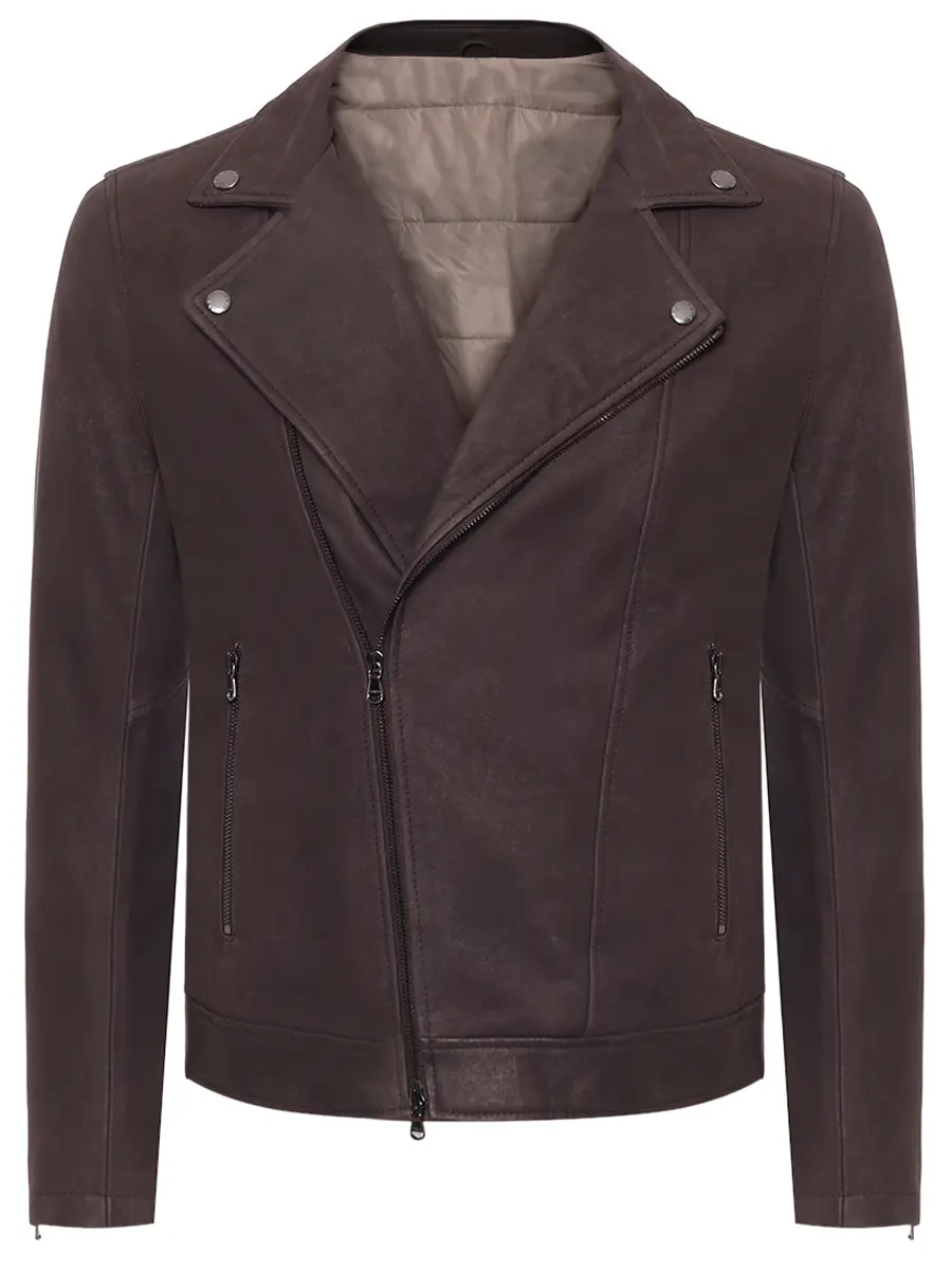 Куртка кожаная BARBA NAPOLI BU 4400/00033/51207/0029 Темно- Серый 