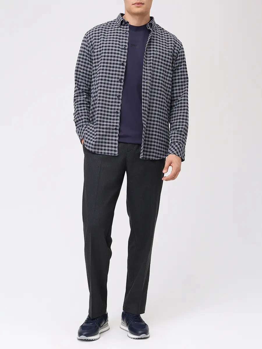 Рубашка Slim Fit хлопковая Timt BOGNER TIMT-2 58819827/464 Синий  Фото 2