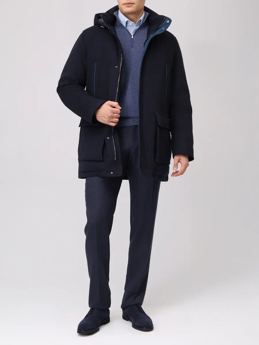 Парка кашемировая CASTANGIA PARKA-HP Синий  Фото 2