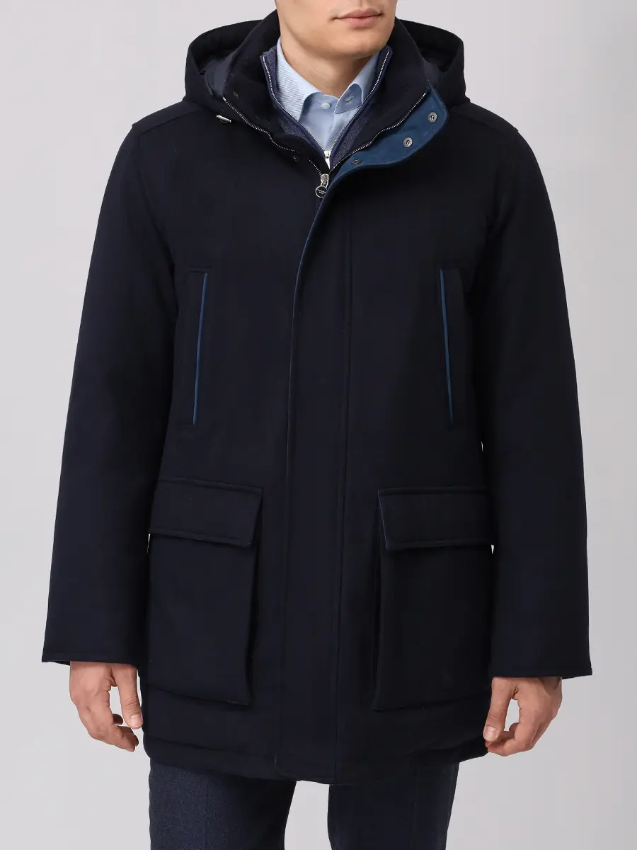 Парка кашемировая CASTANGIA PARKA-HP Синий  Фото 4