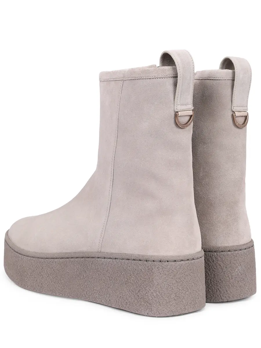 Ботинки замшевые AGNONA LI0401U-L8253U-E06 Серый  Фото 4