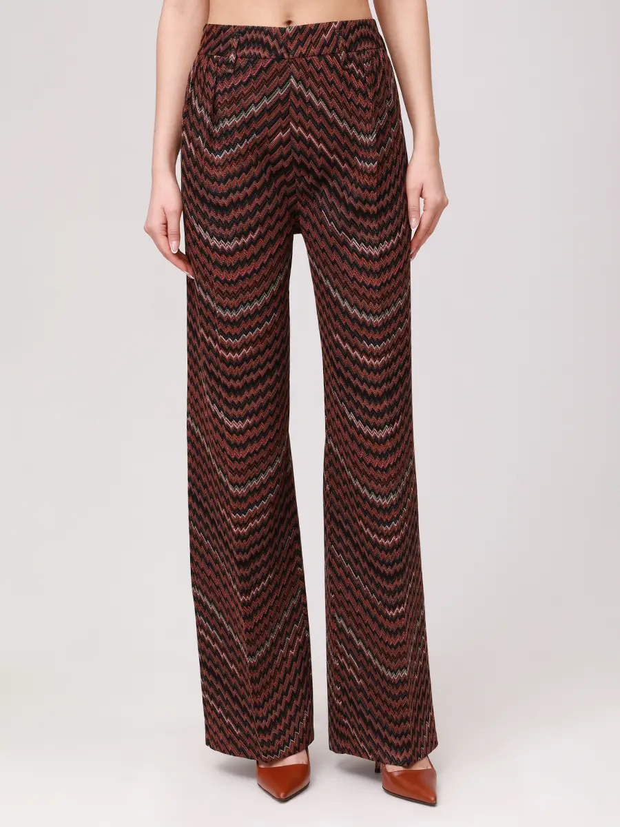 Брюки из вискозы MISSONI DS25WI0O-BC005D S4174 Коричневый  Фото 4