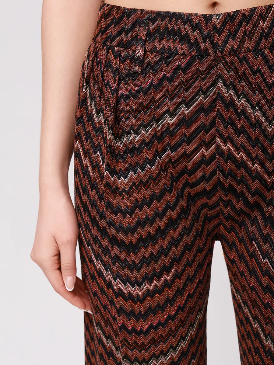 Брюки из вискозы MISSONI DS25WI0O-BC005D S4174 Коричневый  Фото 5