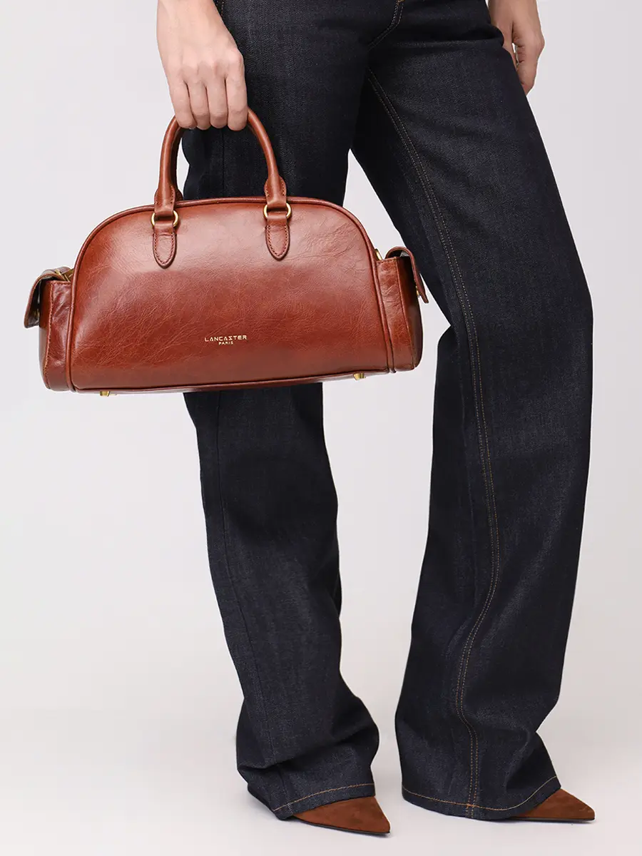 Сумка кожаная LANCASTER 577-33-COGNAC Коричневый  Фото 2