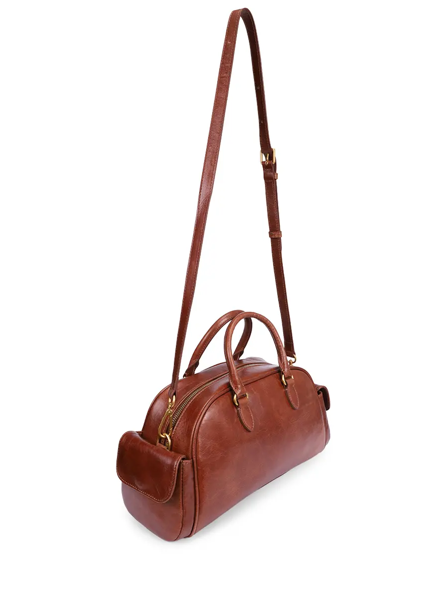 Сумка кожаная LANCASTER 577-33-COGNAC Коричневый  Фото 3