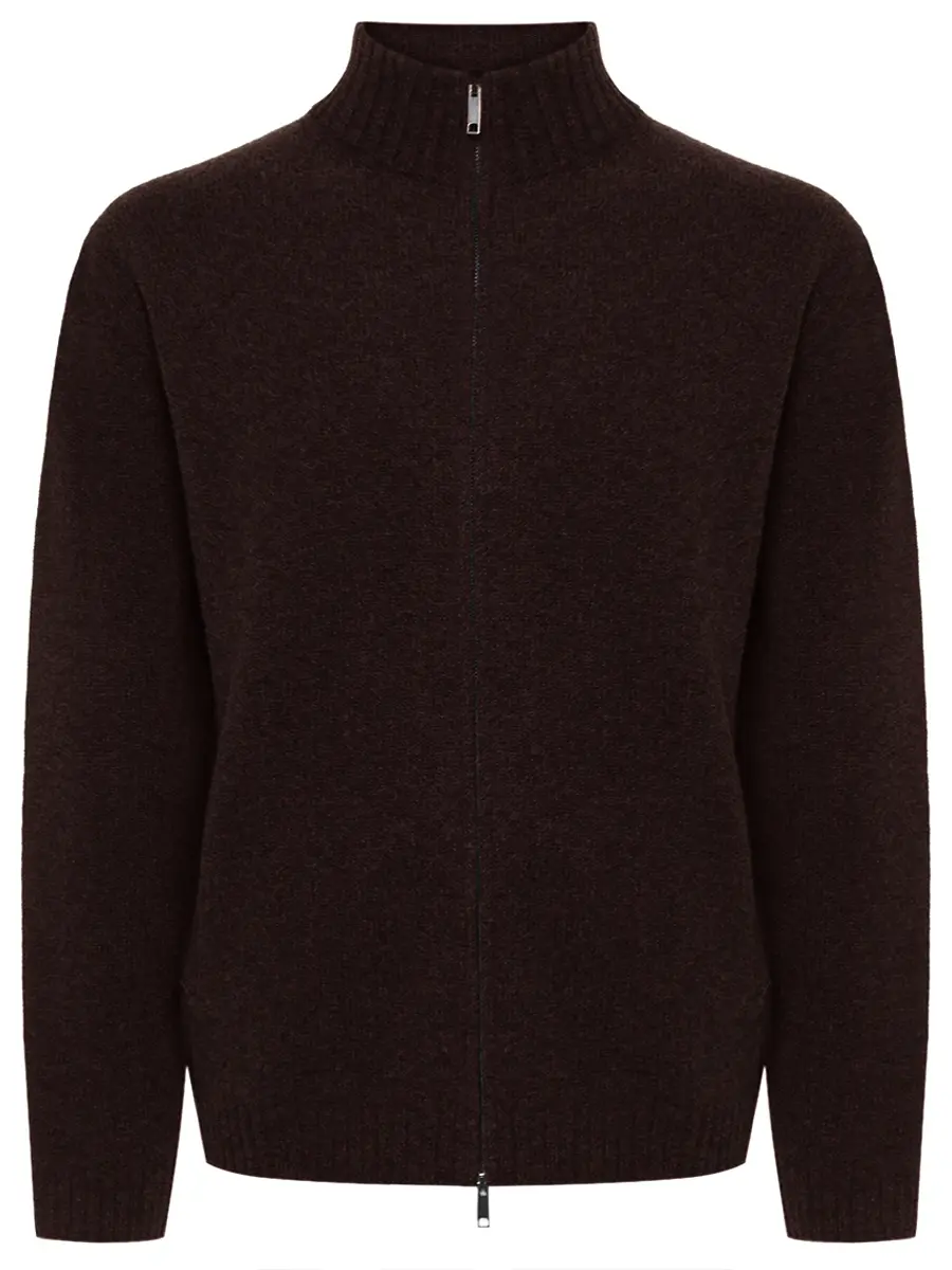 Кардиган шерстяной DANIELE FIESOLI 0192/38 MORO Темно- Коричневый 