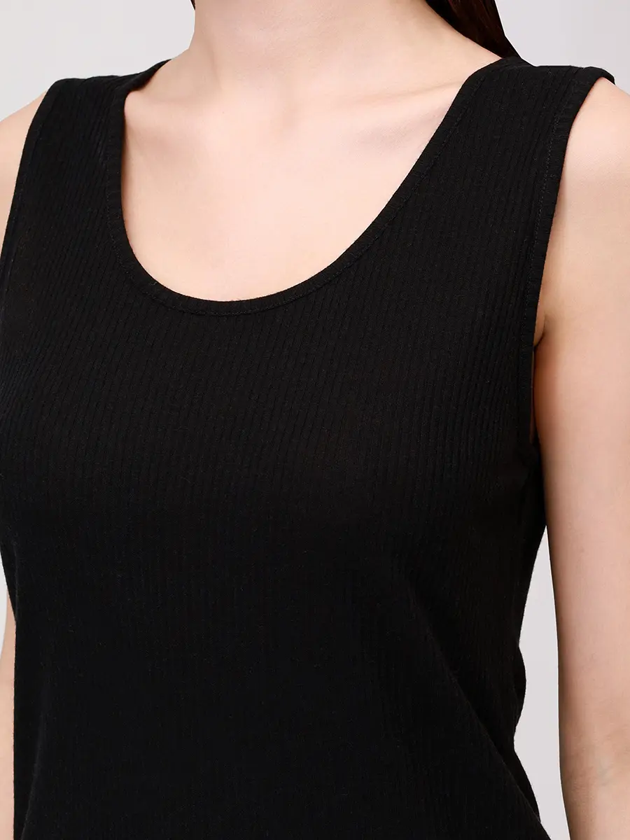 Майка из вискозы и шерсти LOULOU DE SAISON ALISUDI LDS Черный  Фото 5