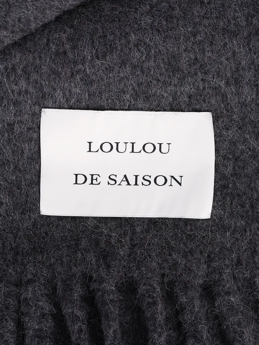 Шарф из шерсти альпака Santo LOULOU DE SAISON SANTO Серый  Фото 3