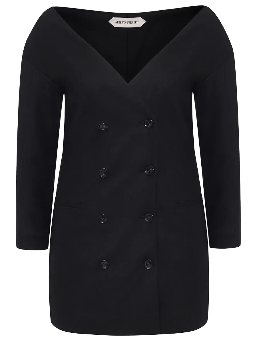 Жакет шерстяной ALBERTA FERRETTI A051066410555 Черный 