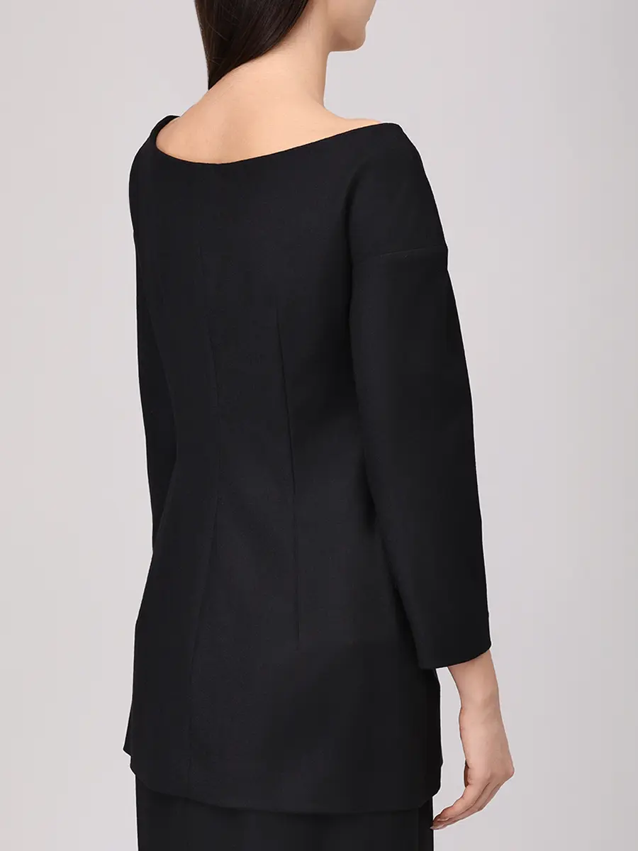 Жакет шерстяной ALBERTA FERRETTI A051066410555 Черный  Фото 3