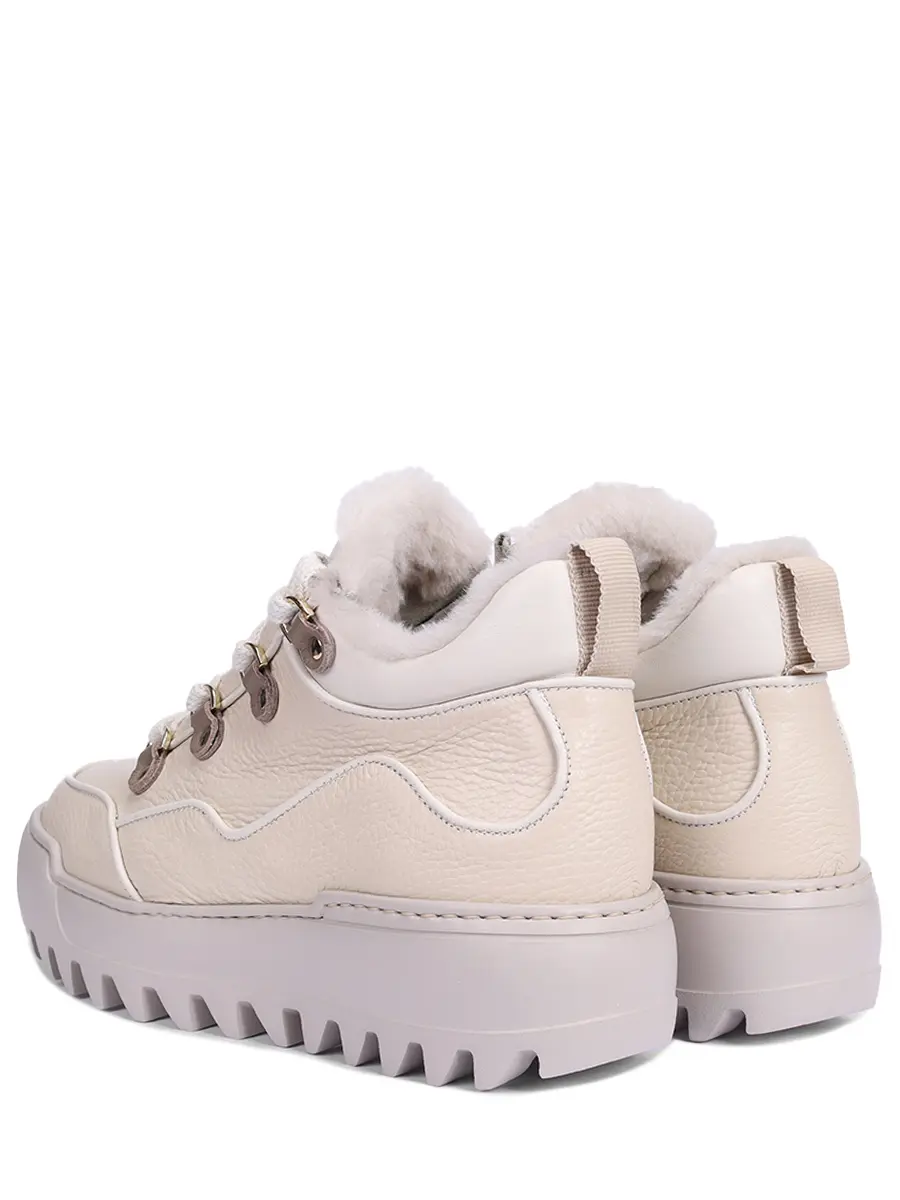 Ботинки кожаные на меху STOKTON S-631 Кремовый  Фото 4