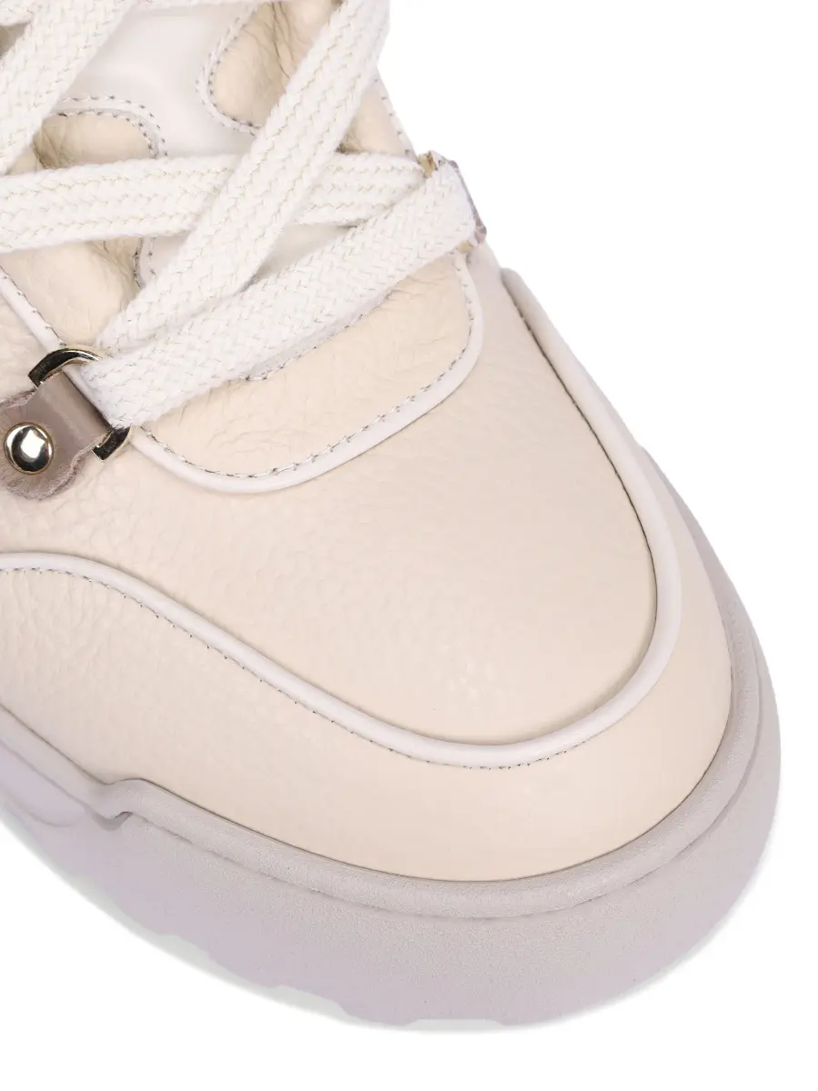 Ботинки кожаные на меху STOKTON S-631 Кремовый  Фото 5