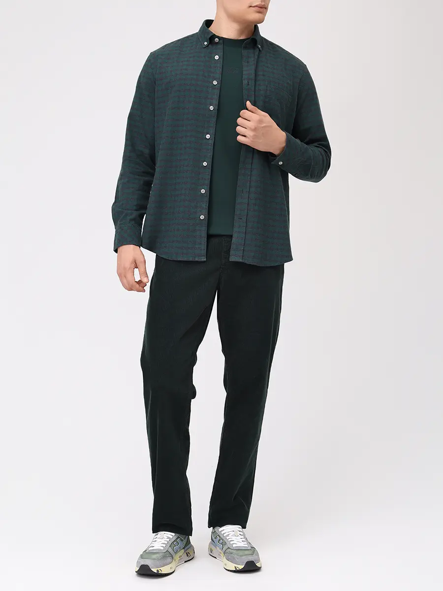 Рубашка Slim Fit хлопковая Timt BOGNER TIMT-2 58819827/278 Зеленый  Фото 2