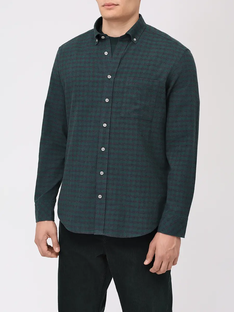 Рубашка Slim Fit хлопковая Timt BOGNER TIMT-2 58819827/278 Зеленый  Фото 4