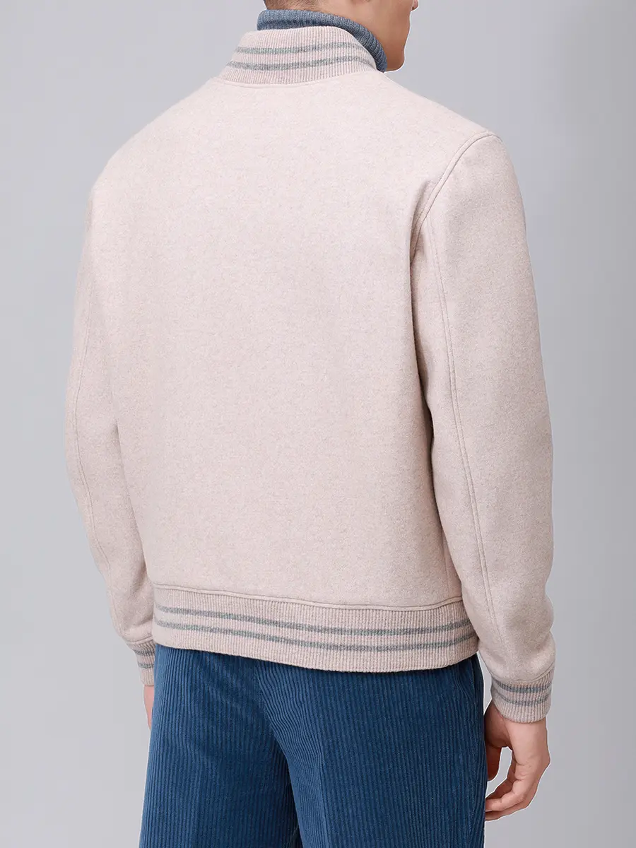 Бомбер шерстяной L.B.M. 1911 55704/2/9379 Бежевый  Фото 3