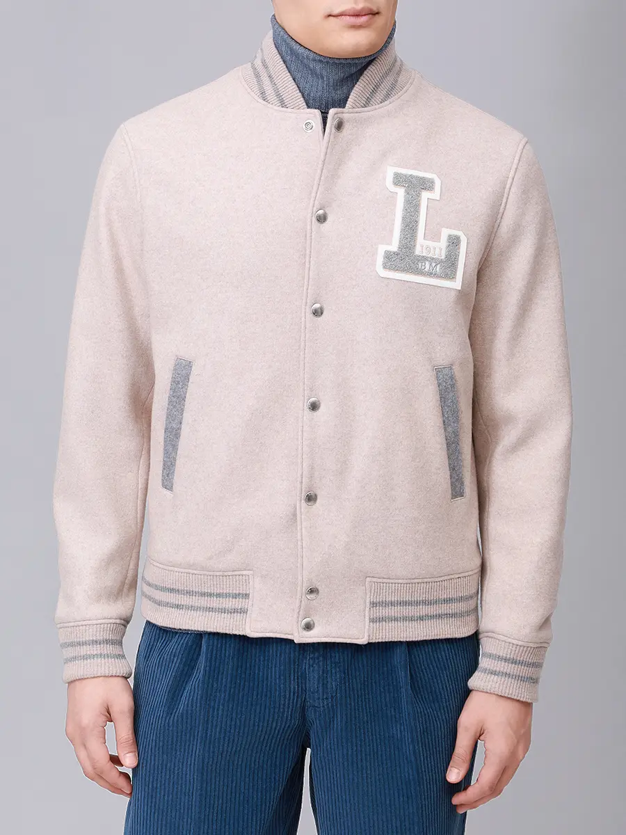Бомбер шерстяной L.B.M. 1911 55704/2/9379 Бежевый  Фото 4