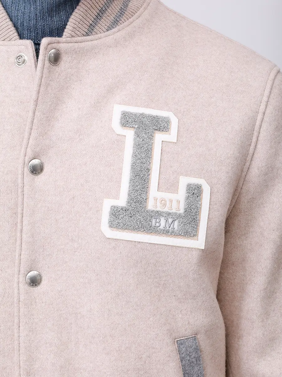 Бомбер шерстяной L.B.M. 1911 55704/2/9379 Бежевый  Фото 5