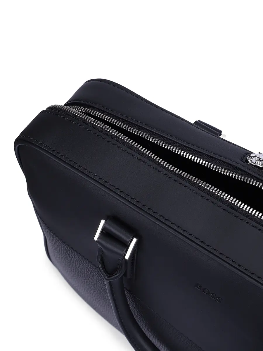 Сумка кожаная BOSS 50552467/001 Черный  Фото 4