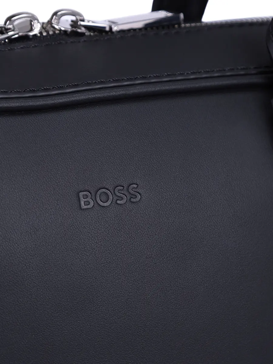 Сумка кожаная BOSS 50552467/001 Черный  Фото 5