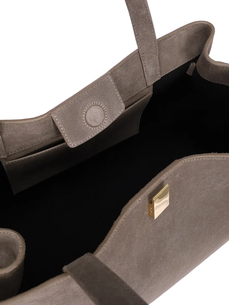 Сумка замшевая Gyoza Tote YUZEFI YUZPF25-HB-GZT-S018 Серый  Фото 4