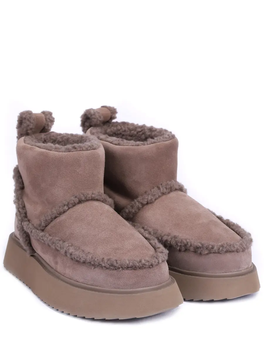 Ботинки замшевые на меху INUIKII 1001.026.0011.860 Коричневый  Фото 2