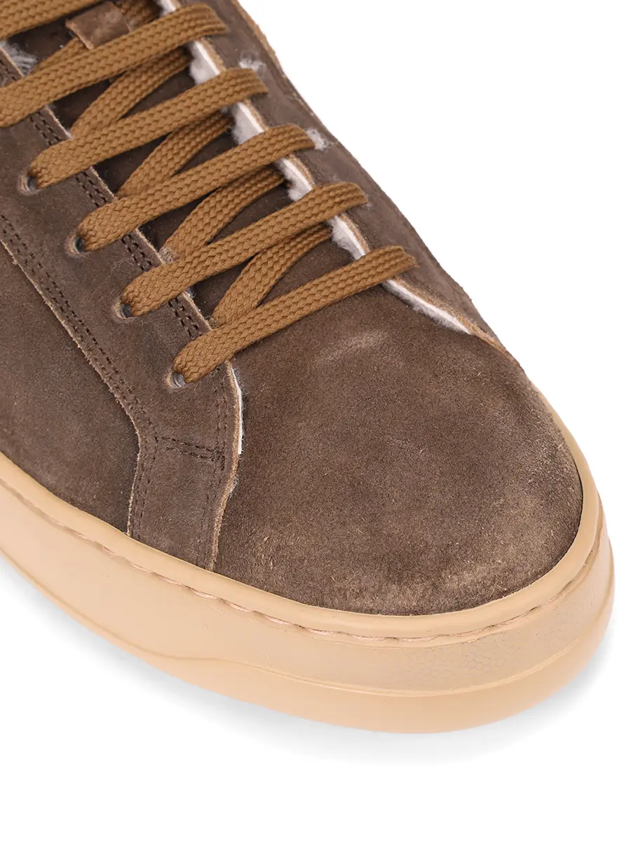 Кеды замшевые на меху Layton VOILE BLANCHE 001 2018907 03 0D01 Хаки  Фото 5