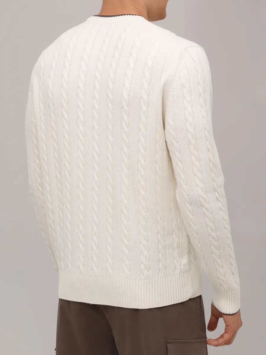 Джемпер шерстяной PAUL & SHARK 15311033/010 Белый  Фото 3