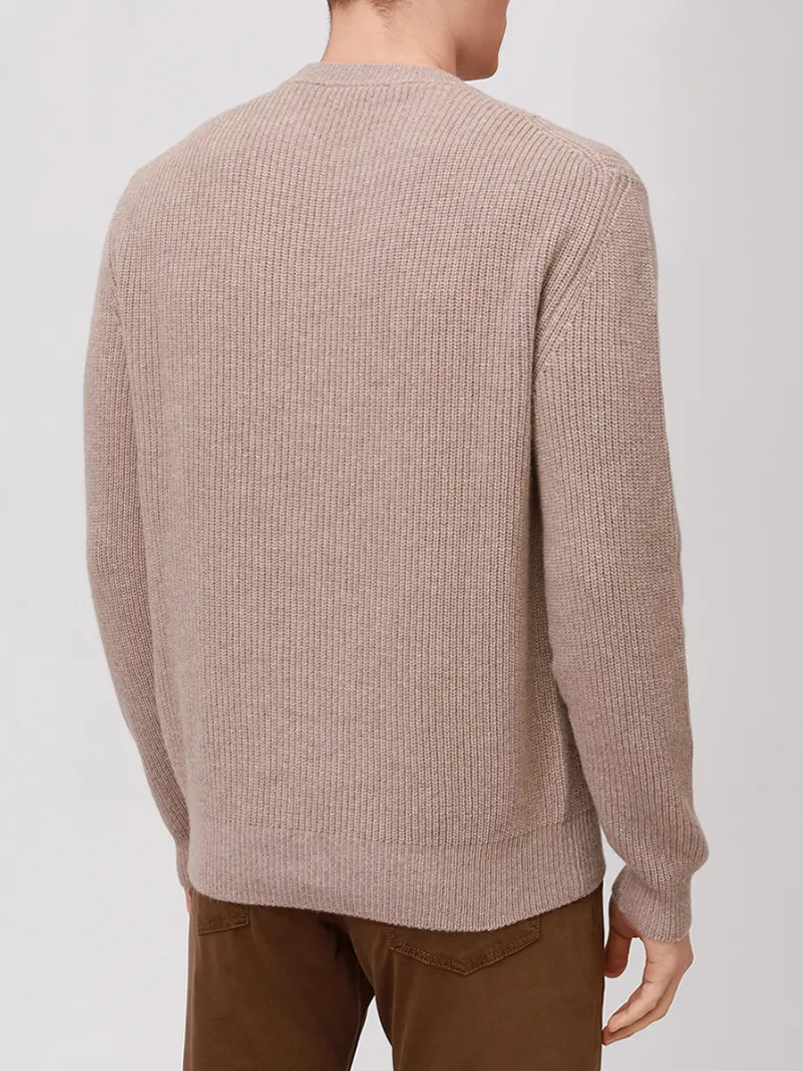 Джемпер кашемировый DANIELE FIESOLI 3390/37CORDA Бежевый  Фото 3