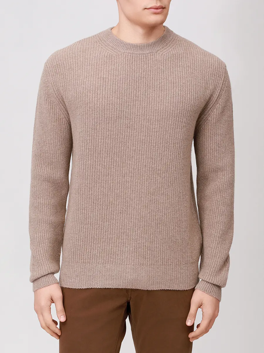 Джемпер кашемировый DANIELE FIESOLI 3390/37CORDA Бежевый  Фото 4