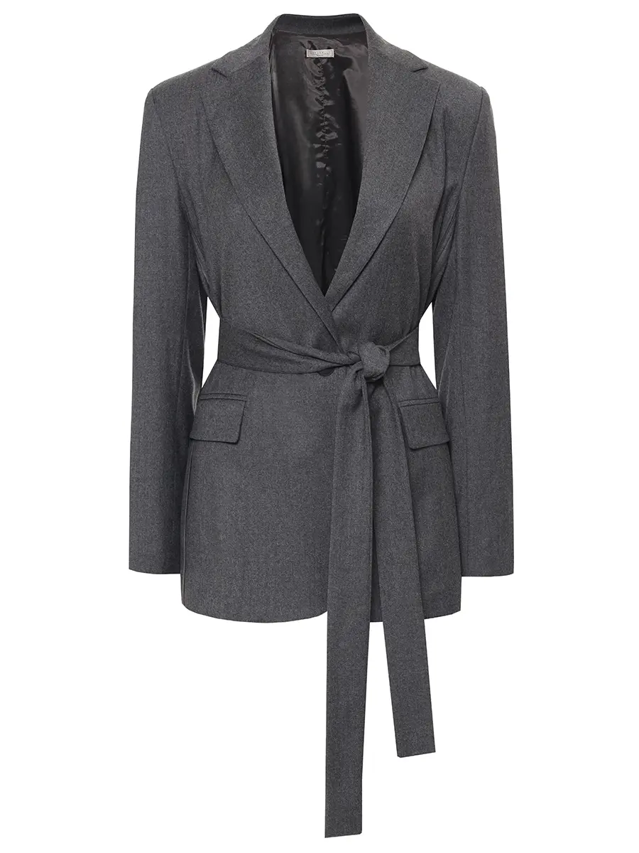 

Пиджак из шерсти и вискозы, Серый, P3164-875B-909