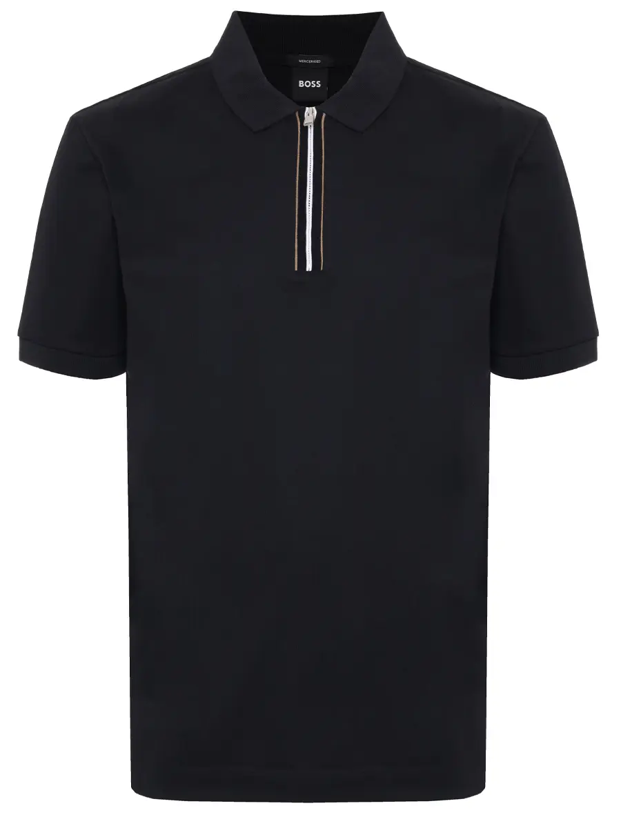 Поло хлопковое BOSS 50543880/001 Черный 